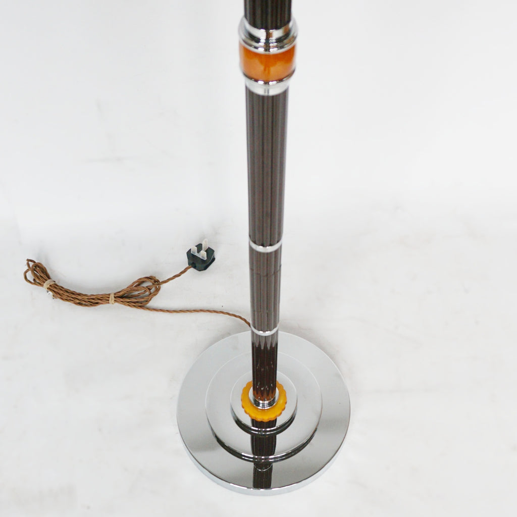 Art Deco Bakelite and Chromed Metal Uplighter Art Deco  - Jeroen Markies Art Deco Lighting