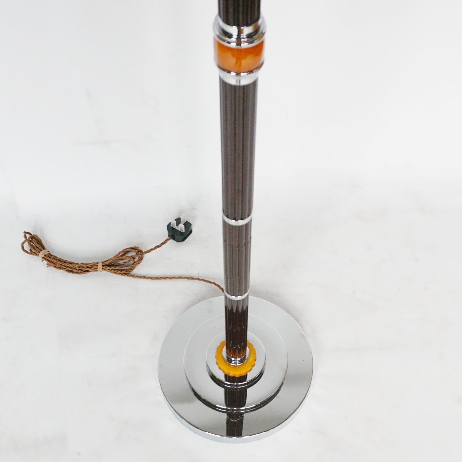 Art Deco Bakelite and Chromed Metal Uplighter Art Deco  - Jeroen Markies Art Deco Lighting