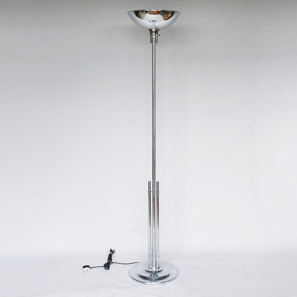 Art Deco Chromed Metal Uplighter - Jeroen Markies Art Deco