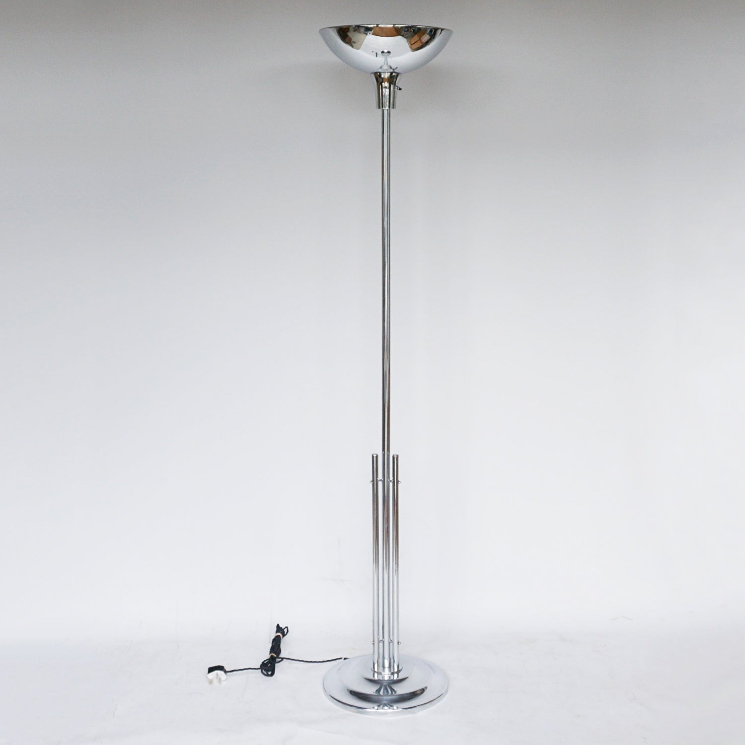Art Deco Chromed Metal Uplighter - Jeroen Markies Art Deco