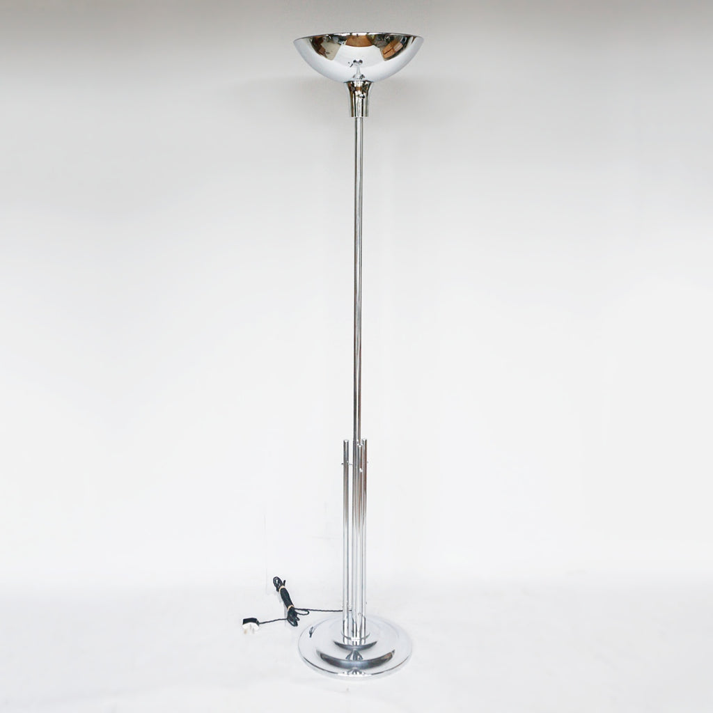 Art Deco Chromed Metal Uplighter - Jeroen Markies Art Deco