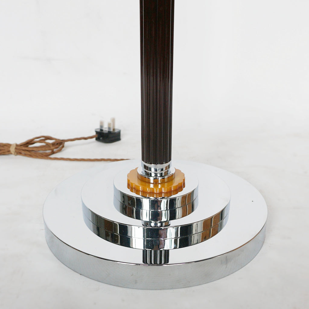 Art Deco Bakelite and Chromed Metal Uplighter Art Deco  - Jeroen Markies Art Deco Lighting