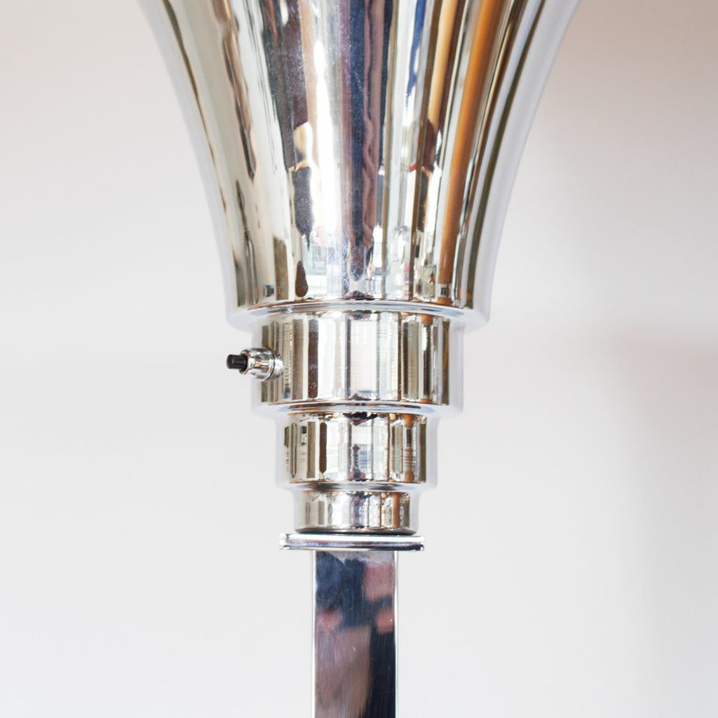Pair of Art Deco Chromed Metal Uplighters Jeroen Markies Art Deco