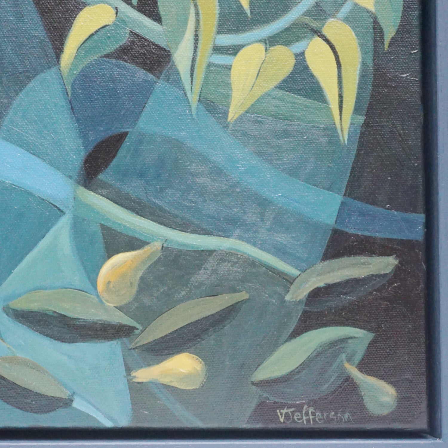 Contemporary Pear Tree Painting On Oil Canvas by Vera Jefferson- Jeroen Markies Art Deco 