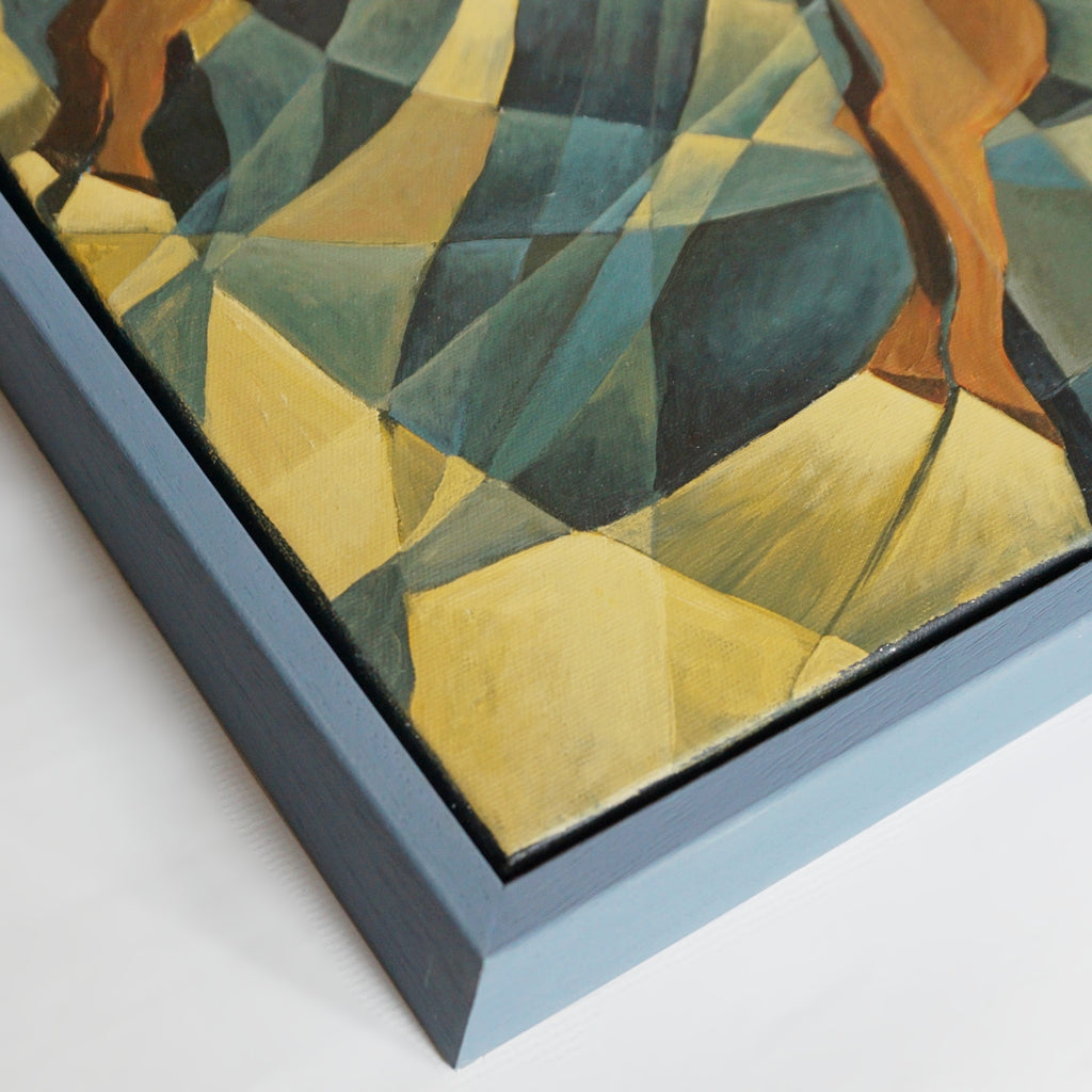 Vera Jefferson Oil on Canvas Contemporary Paining of Deer Running Through the Woods - Jeroen Markies Art Deco