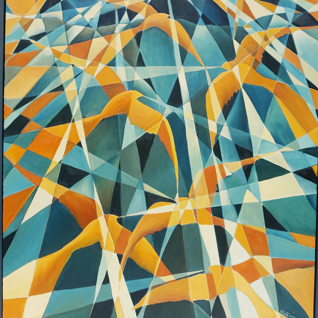 Art Deco Style Contemporary Oil on Canvas Painting by Vera Jefferson - Jeroen Markies Art Deco