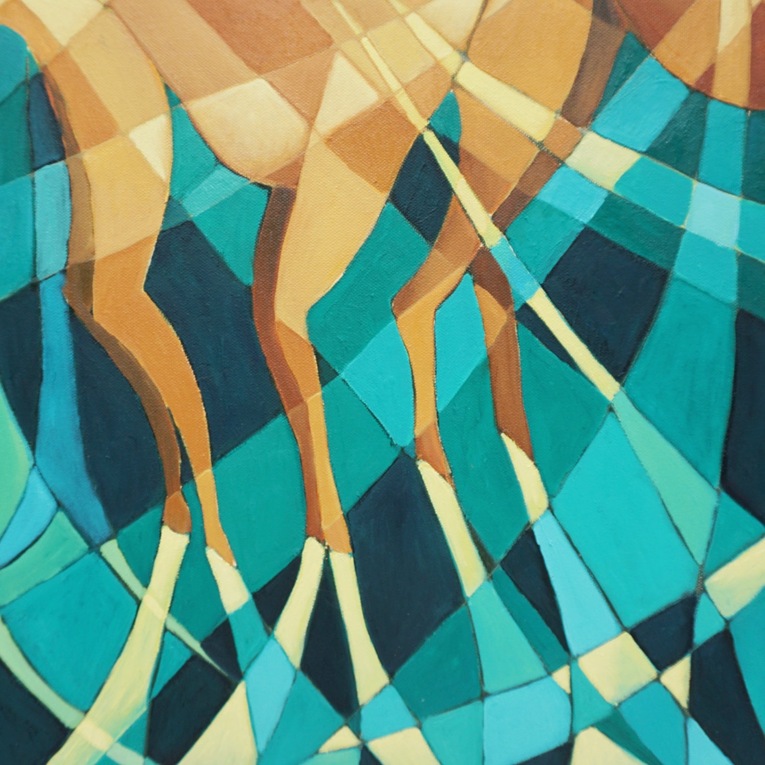 Art Deco Style Oil on Canvas Painting by Vera Jefferson Roe Buck and Roe Doe - Jeroen Markies Art Deco