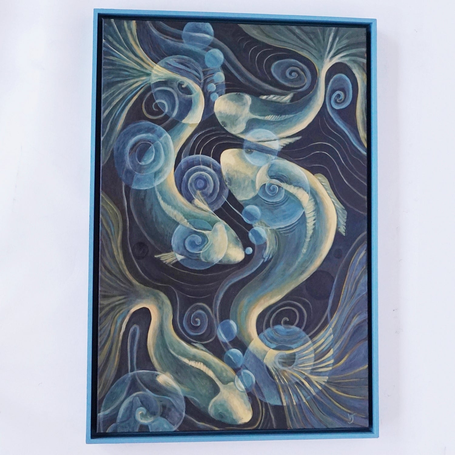 An Art Deco Style Painting of Koi Fish by Vera Jefferson - Jeroen Markies Art Deco