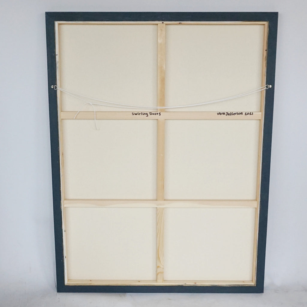 Vera Jefferson 'Swirling Doves' a Contemporary Oil on Canvas Art Deco Style Paintings - Jeroen Markies Art Deco 