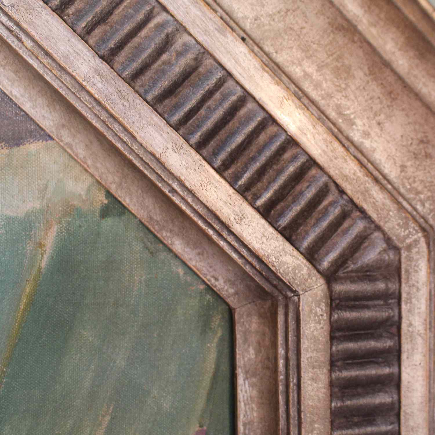 Vicente Puig Argentinian Art Deco painting of a jaguar circa 1930