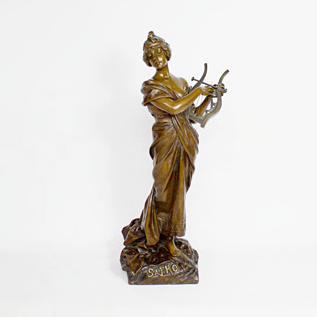 Sapho - Emmanuel Villanis - Art deco bronze sculpture - Jeroen Markies Art Deco