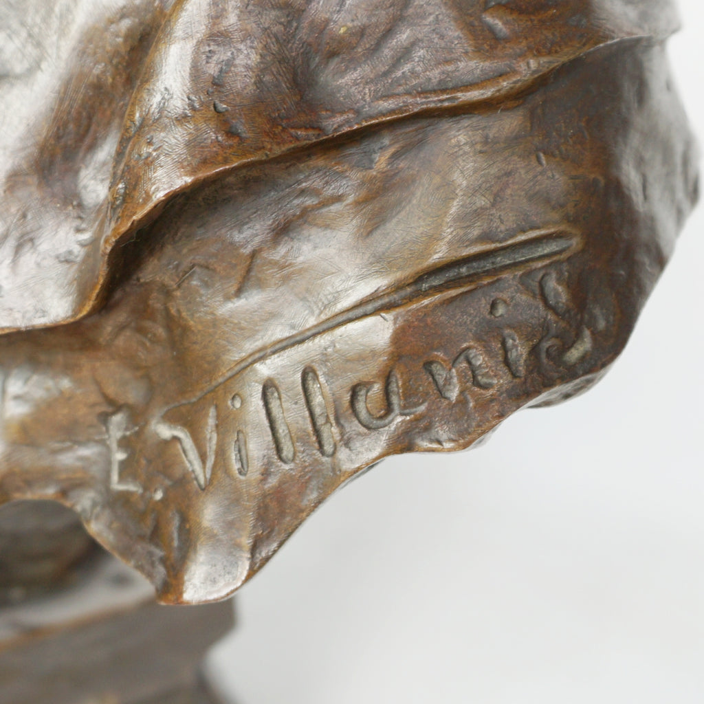 'Lucréce' by Emmanuel Villanis - Bronze Bust - Art deco bronze sculpture - Jeroen Markies Art Deco