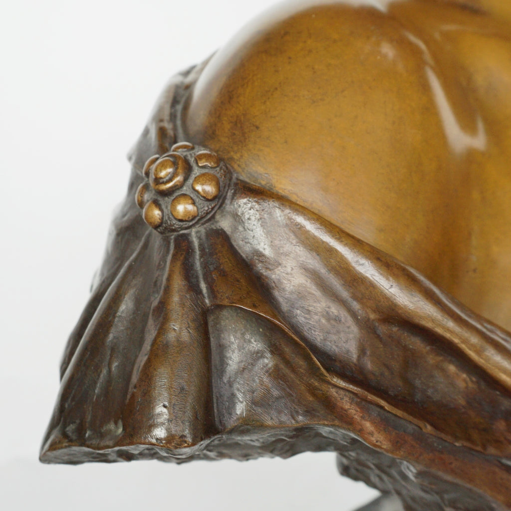 'Lucréce' by Emmanuel Villanis - Bronze Bust - Art deco bronze sculpture - Jeroen Markies Art Deco