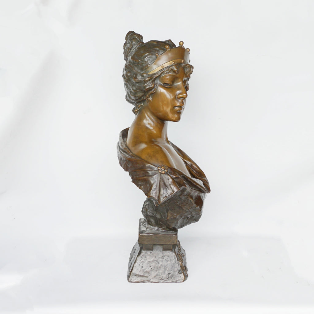 'Lucréce' by Emmanuel Villanis - Bronze Bust - Art deco bronze sculpture - Jeroen Markies Art Deco