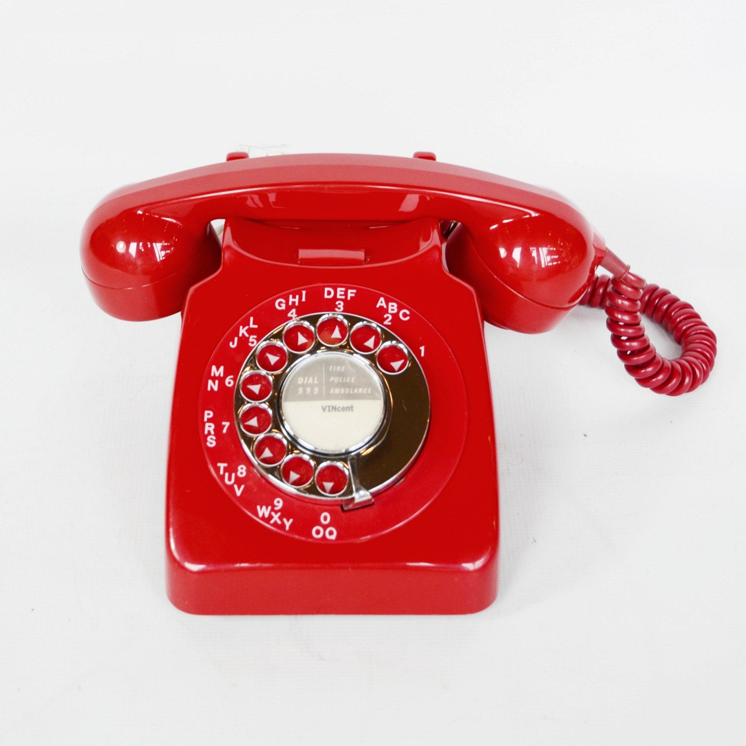 original, 1970's Red GPO model 746L Telephone Jeroen Markies Art Deco