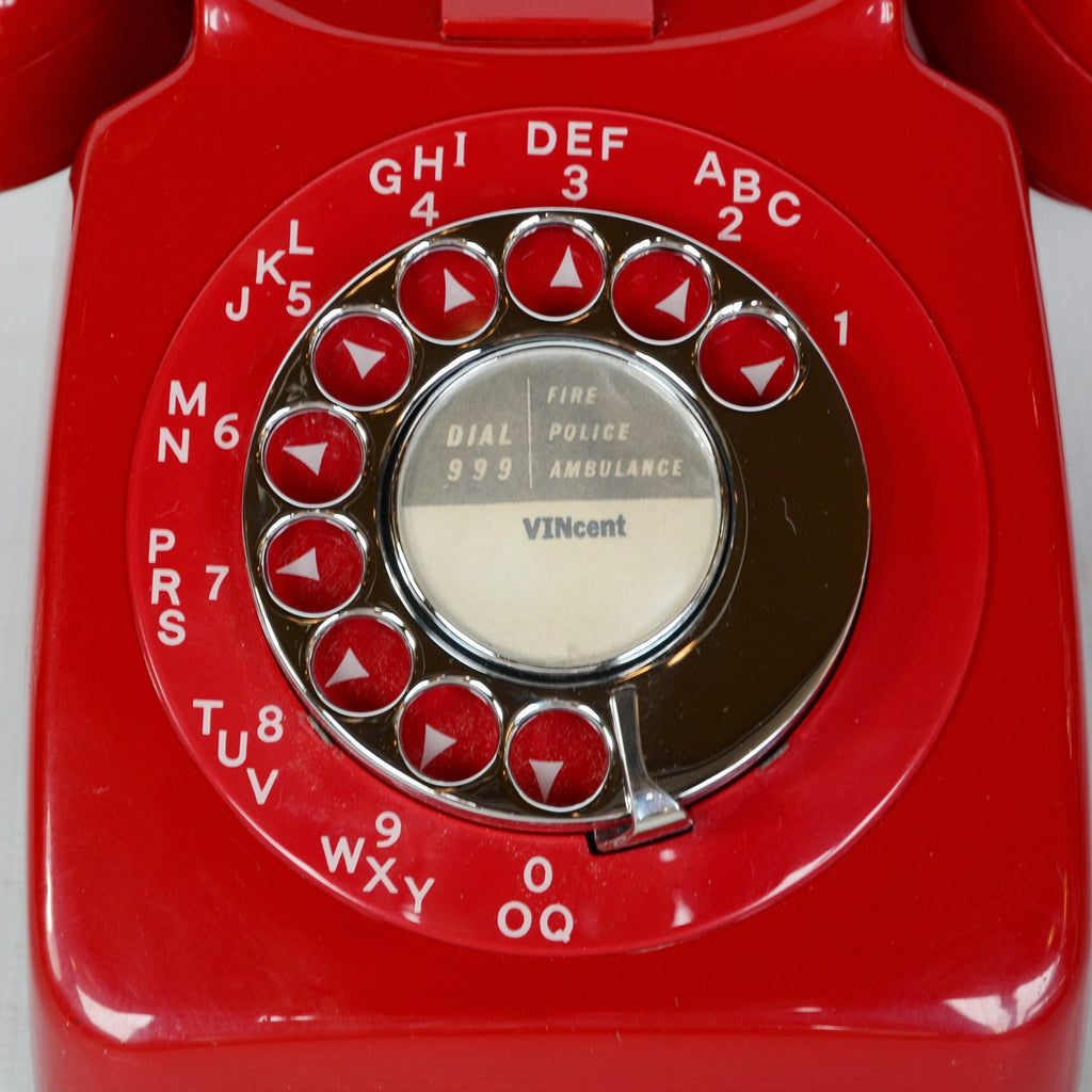 original, 1970's Red GPO model 746L Telephone Jeroen Markies Art Deco