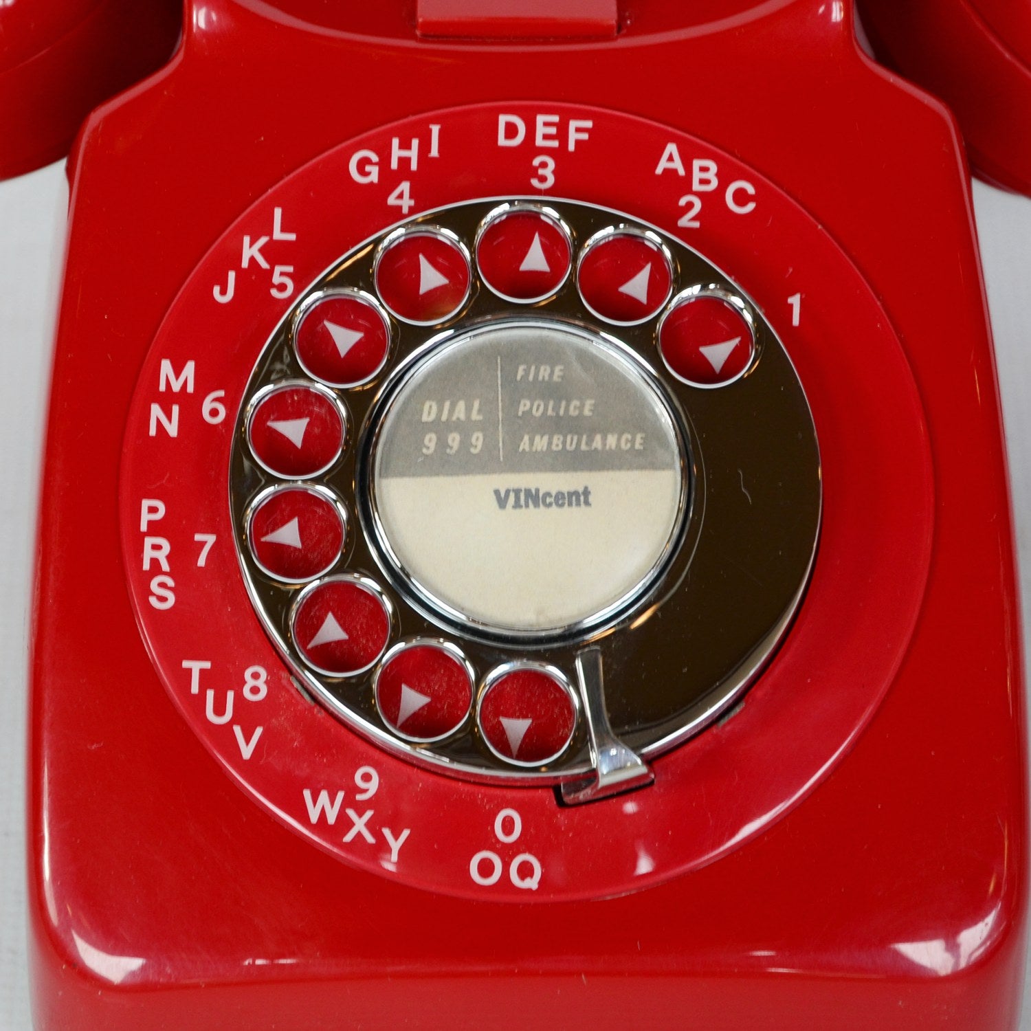 original, 1970's Red GPO model 746L Telephone Jeroen Markies Art Deco