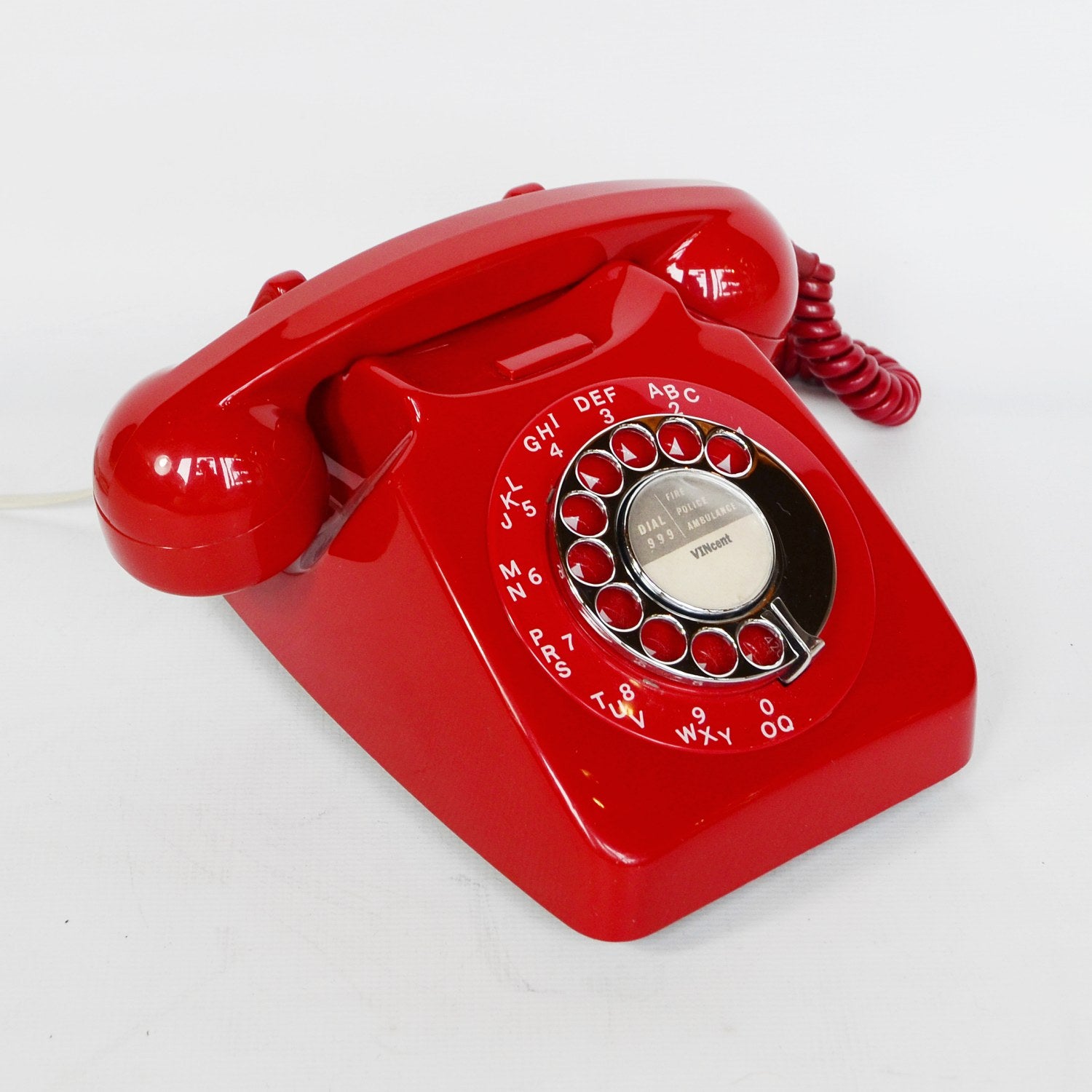 original, 1970's Red GPO model 746L Telephone Jeroen Markies Art Deco