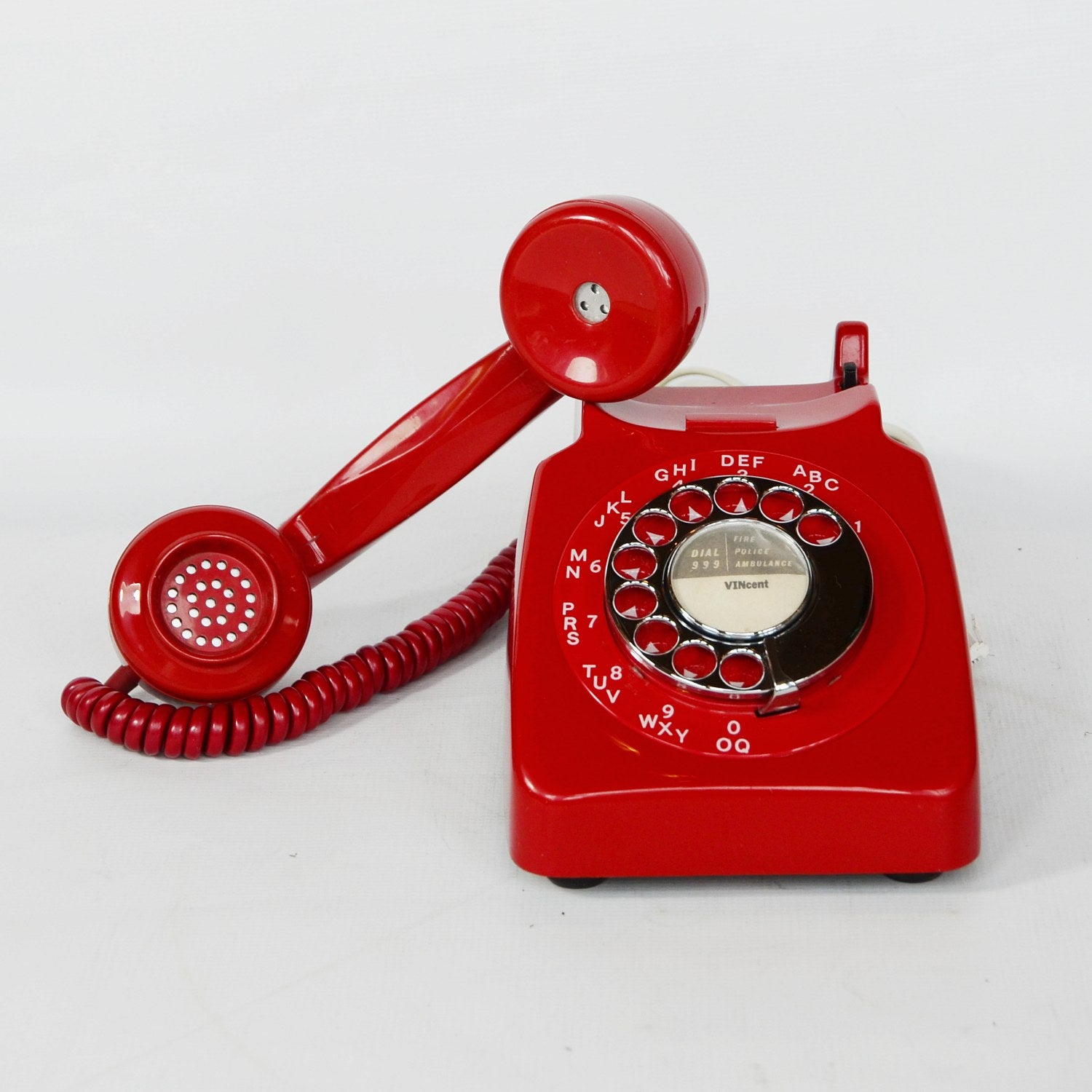 original, 1970's Red GPO model 746L Telephone Jeroen Markies Art Deco