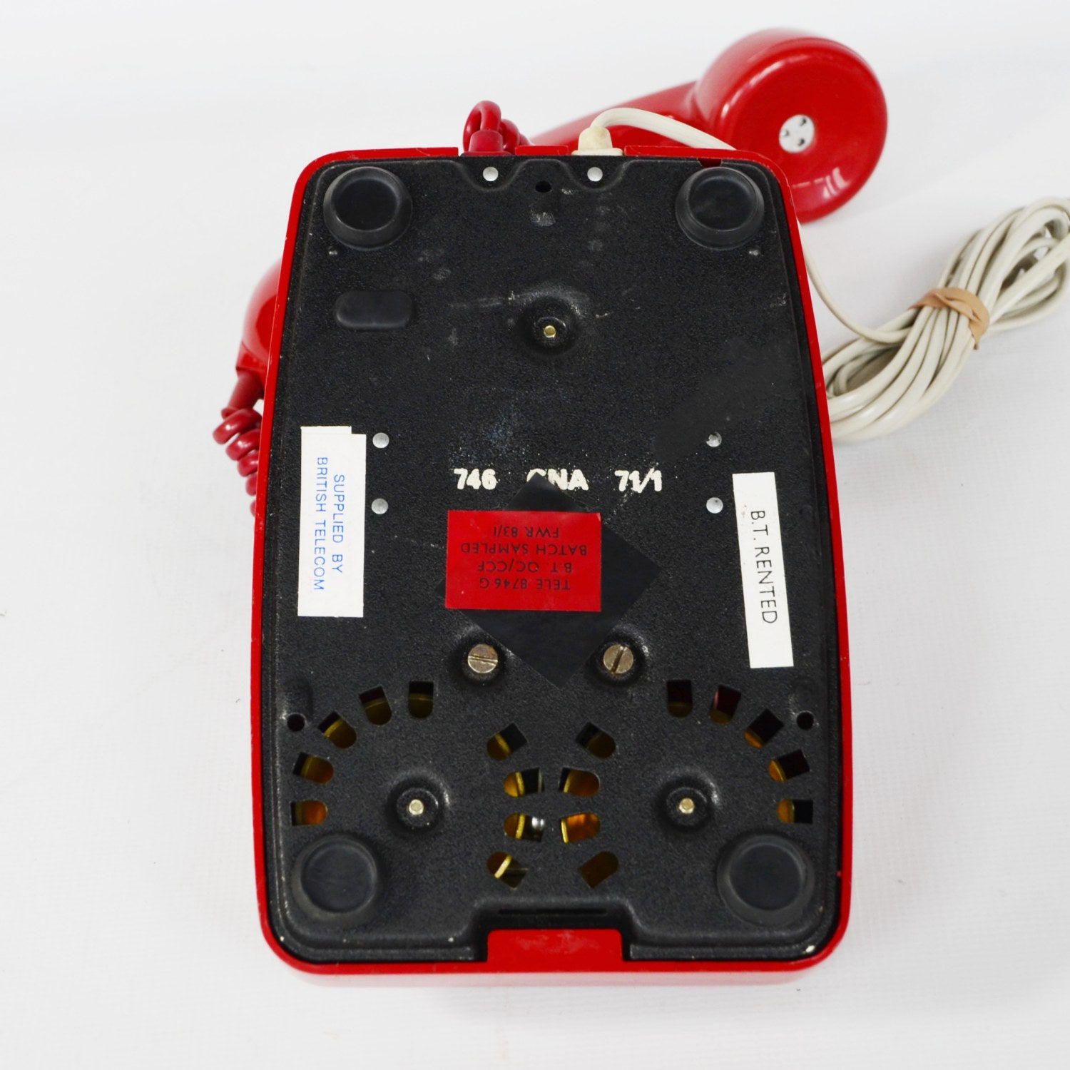 original, 1970's Red GPO model 746L Telephone Jeroen Markies Art Deco