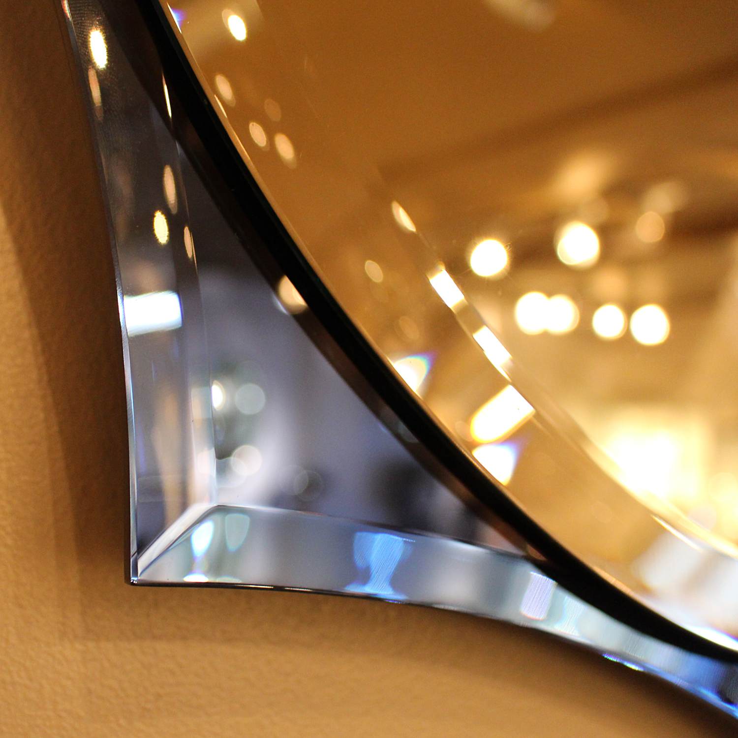 Cristal Arte shaped glass mirror circa 1970