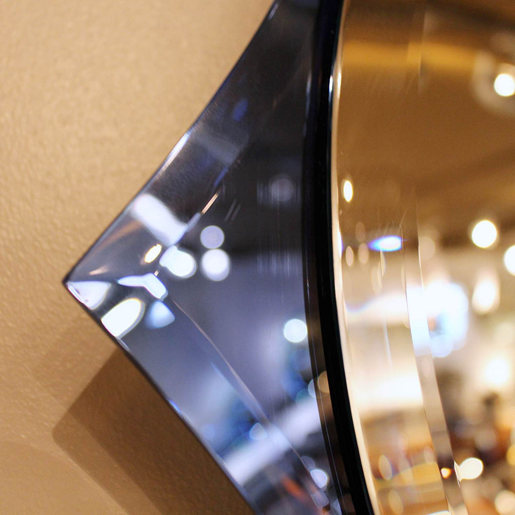 Cristal Arte shaped glass mirror circa 1970