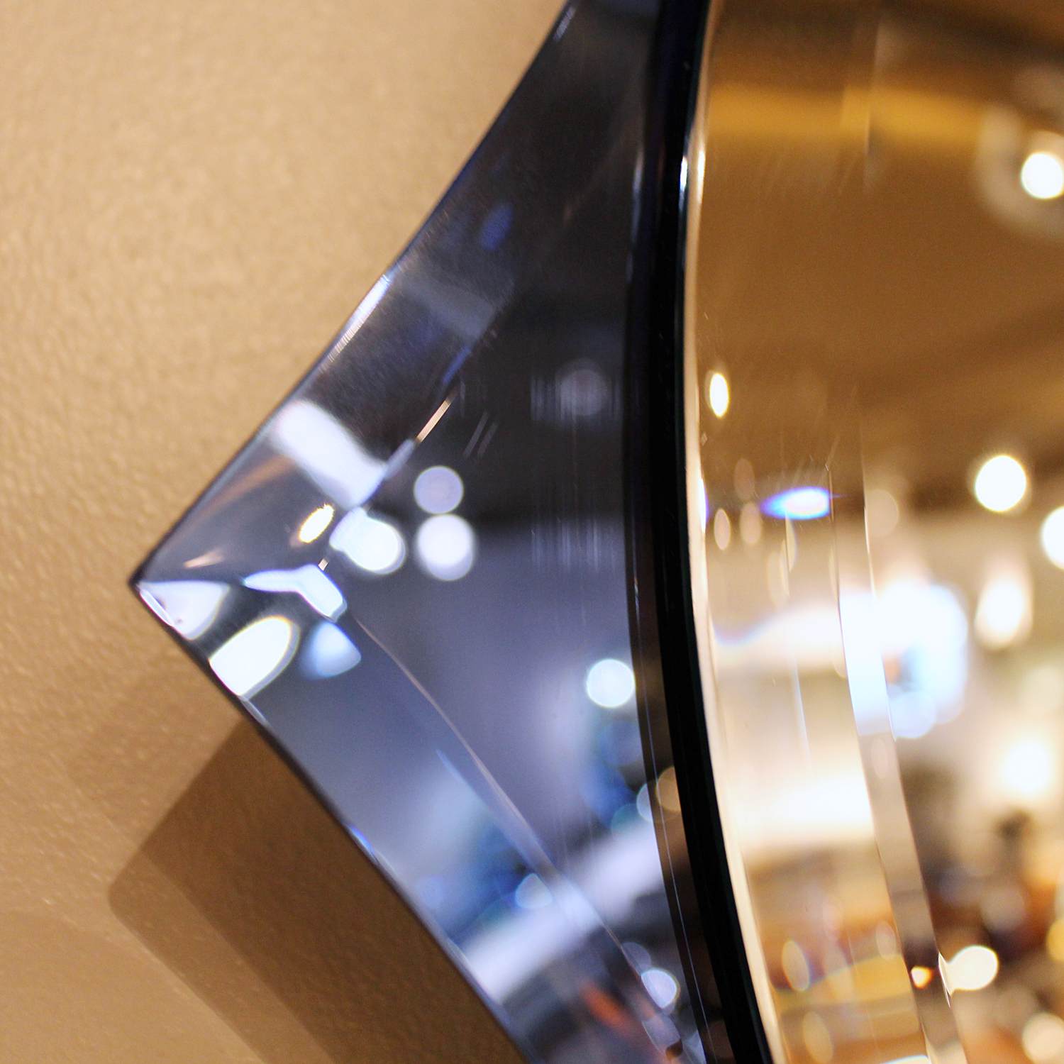 Cristal Arte shaped glass mirror circa 1970