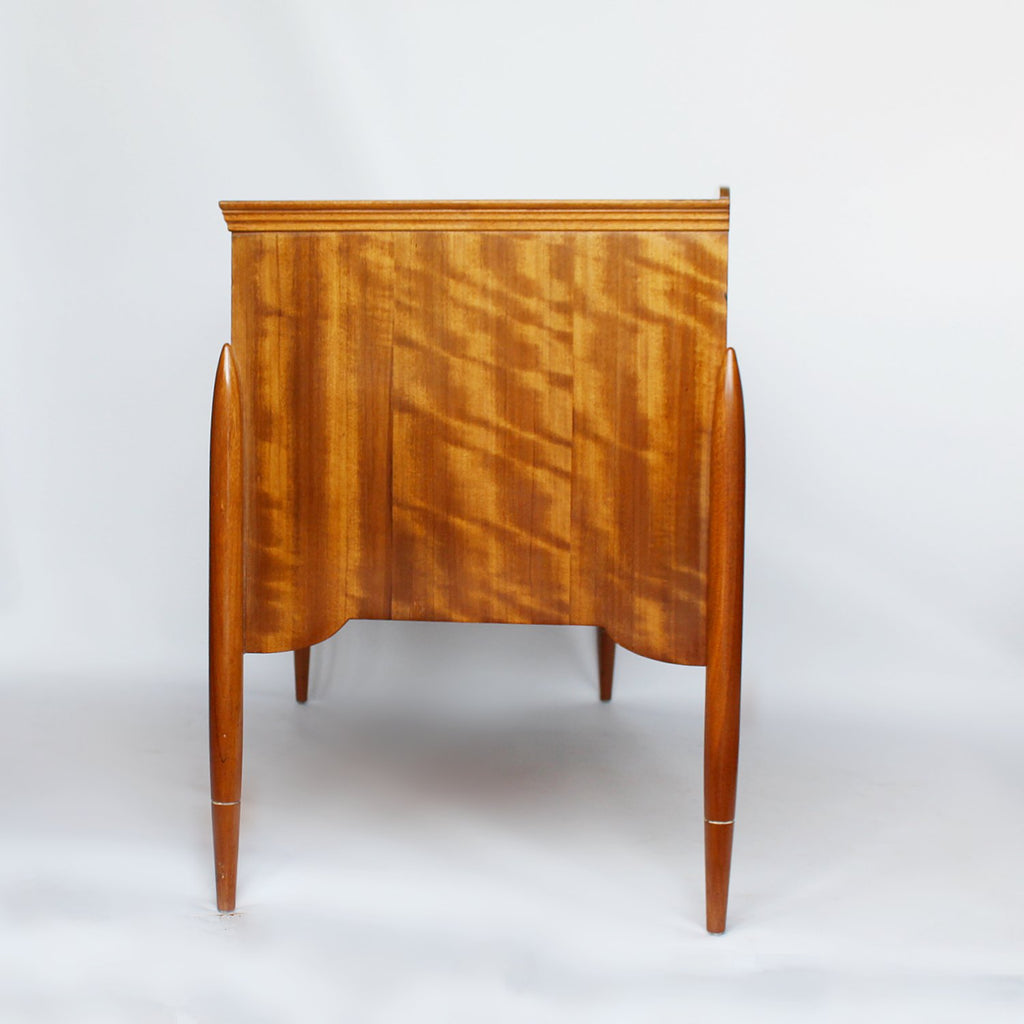 Waring & Gillow 1950s glass topped curve desk at Jeroen Markies