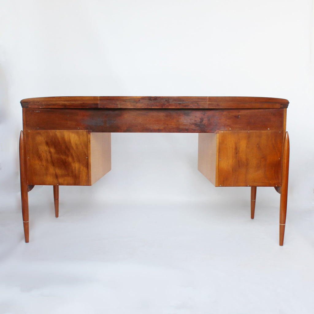 Waring & Gillow 1950s glass topped curve desk at Jeroen Markies