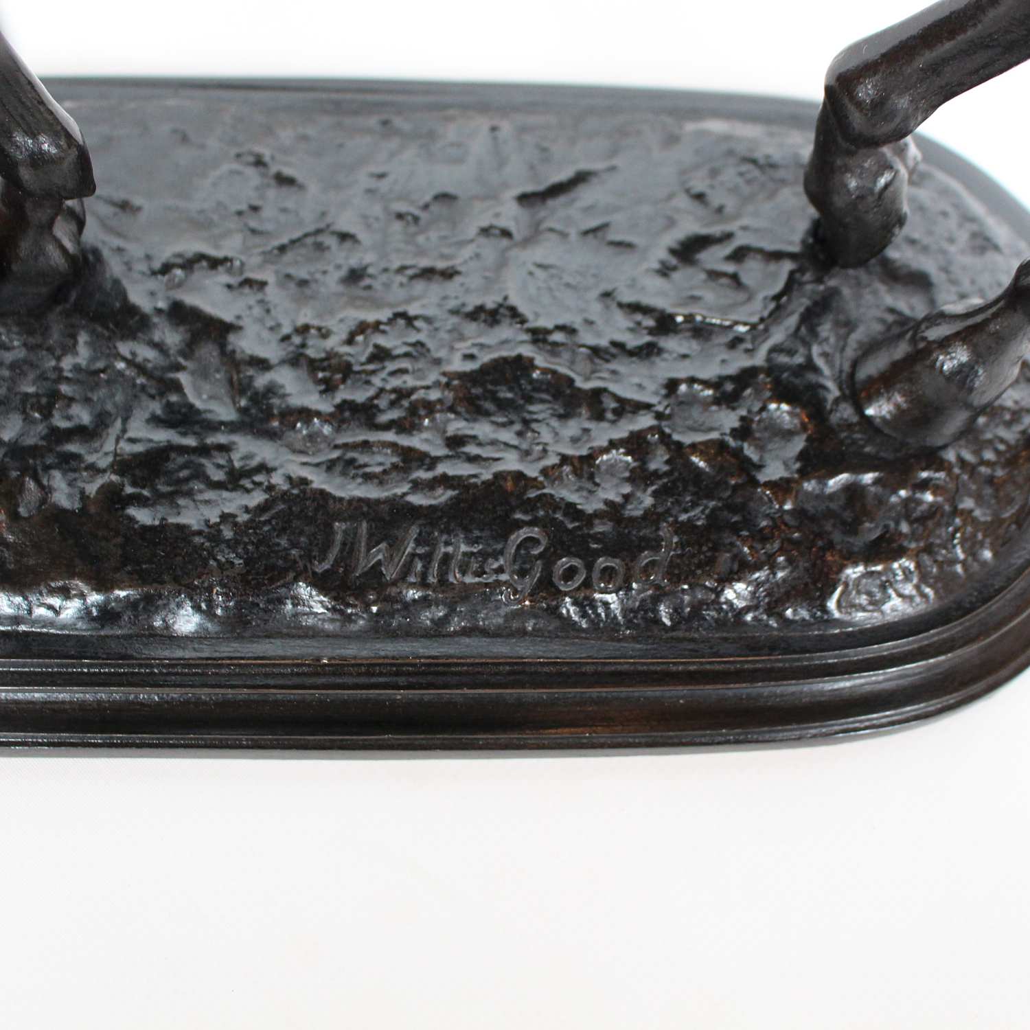 John Willis Good The Tired Hunter bronze sculpture circa 1875