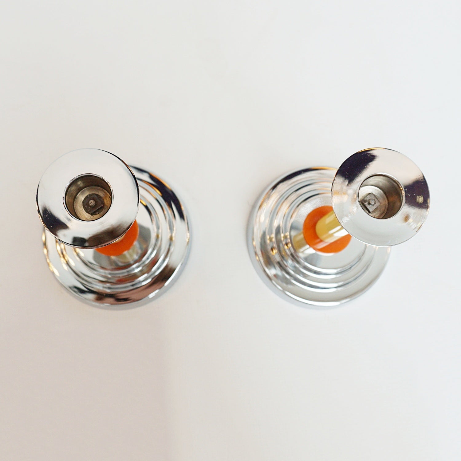 A Pair of Art Deco Candlesticks Bakelite and Chromed Metal - Jeroen Markies Art Deco