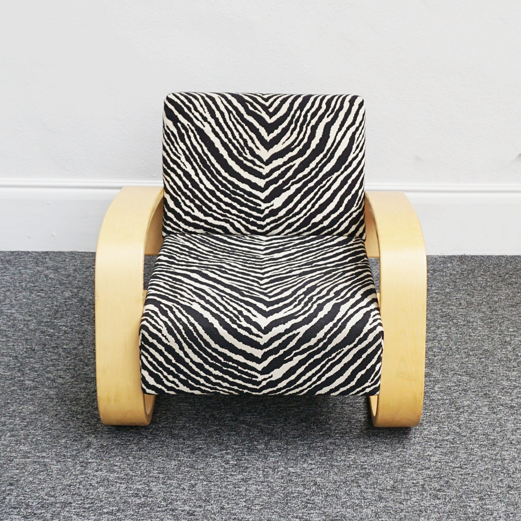 Alvar Aalto - Tank Chair - by Artek - Zebra Fabric - Jeroen Markies Art Deco Furniture