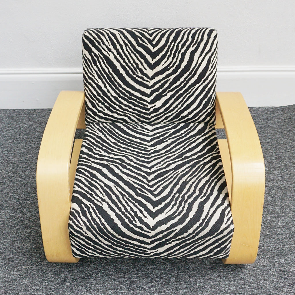 Alvar Aalto - Tank Chair - by Artek - Zebra Fabric - Jeroen Markies Art Deco Furniture