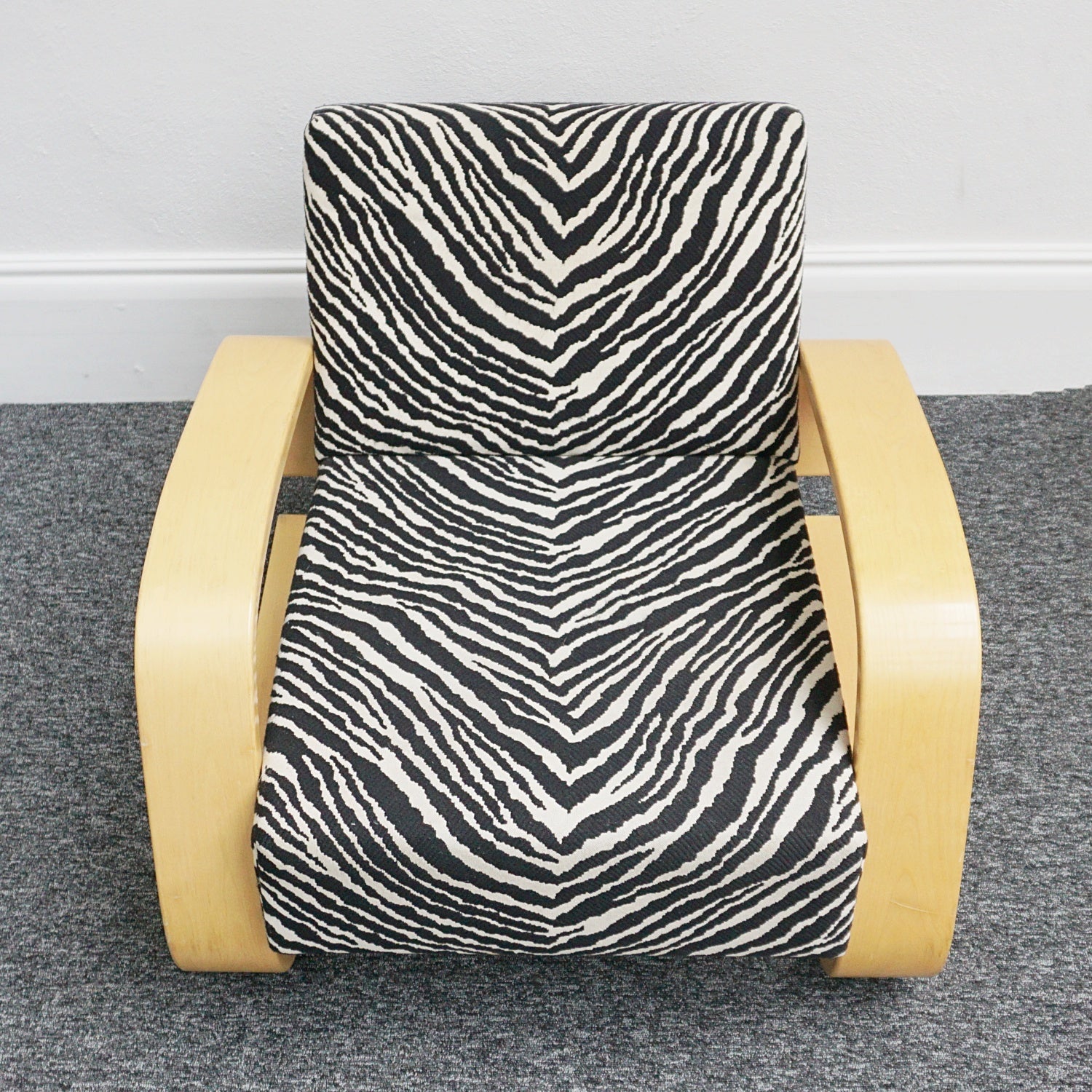 Alvar Aalto - Tank Chair - by Artek - Zebra Fabric - Jeroen Markies Art Deco Furniture