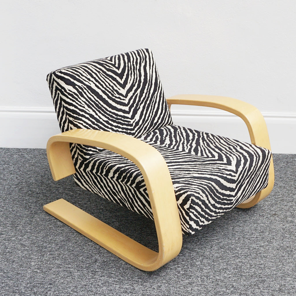 Alvar Aalto - Tank Chair - by Artek - Zebra Fabric - Jeroen Markies Art Deco Furniture