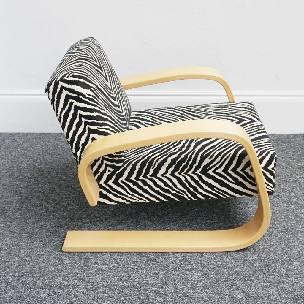 Alvar Aalto - Tank Chair - by Artek - Zebra Fabric - Jeroen Markies Art Deco Furniture