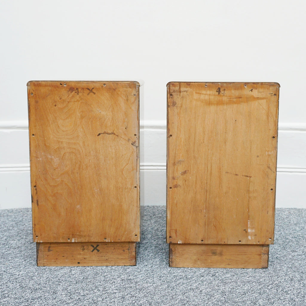 Pair of Art Deco Bedside Cabinets - Burr Walnut on Mahogany - Jeroen Markies Art Deco Furniture