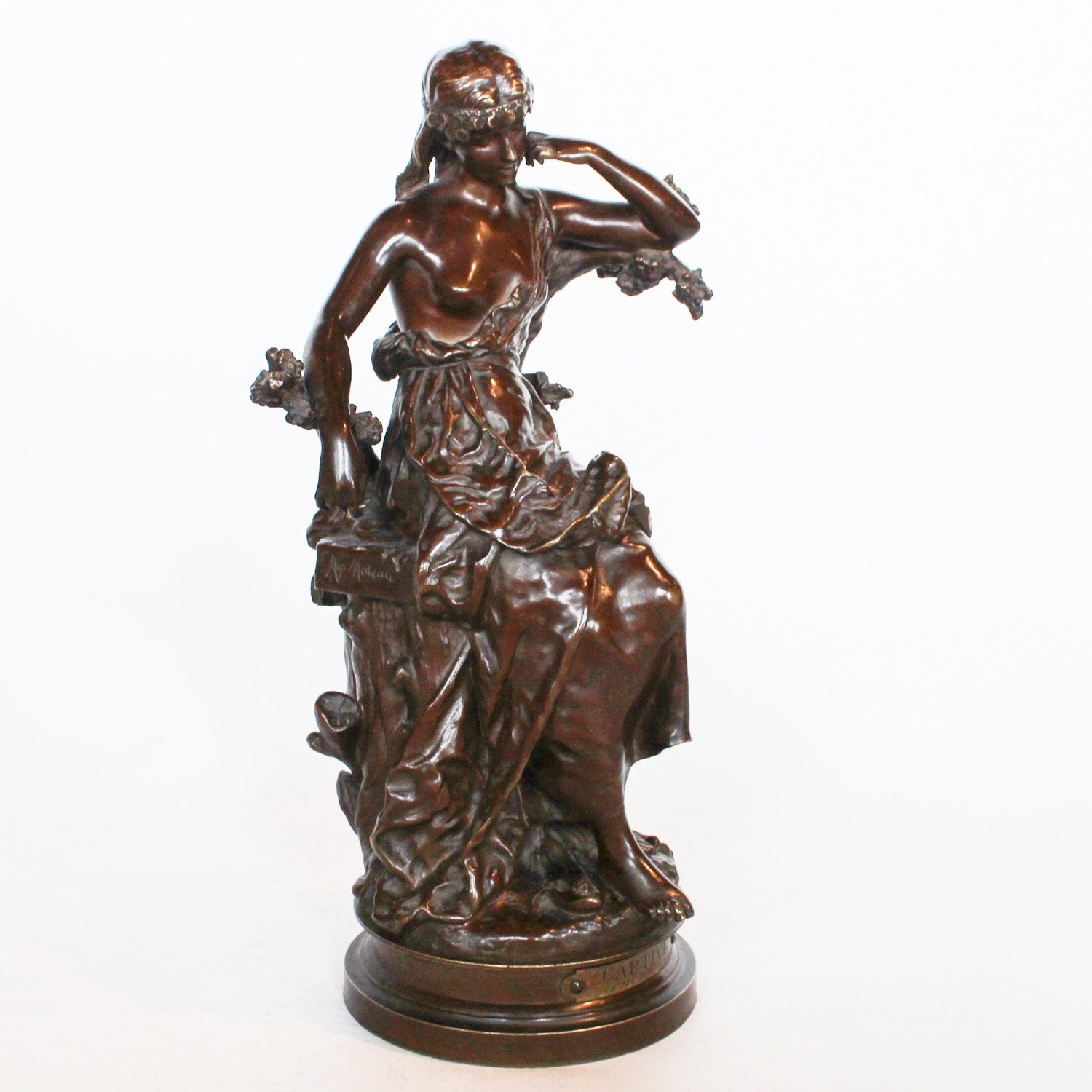 Art Nouveau bronze sSculpture Captive by Hippolyte Francois Moreau at Jeroen Markies 