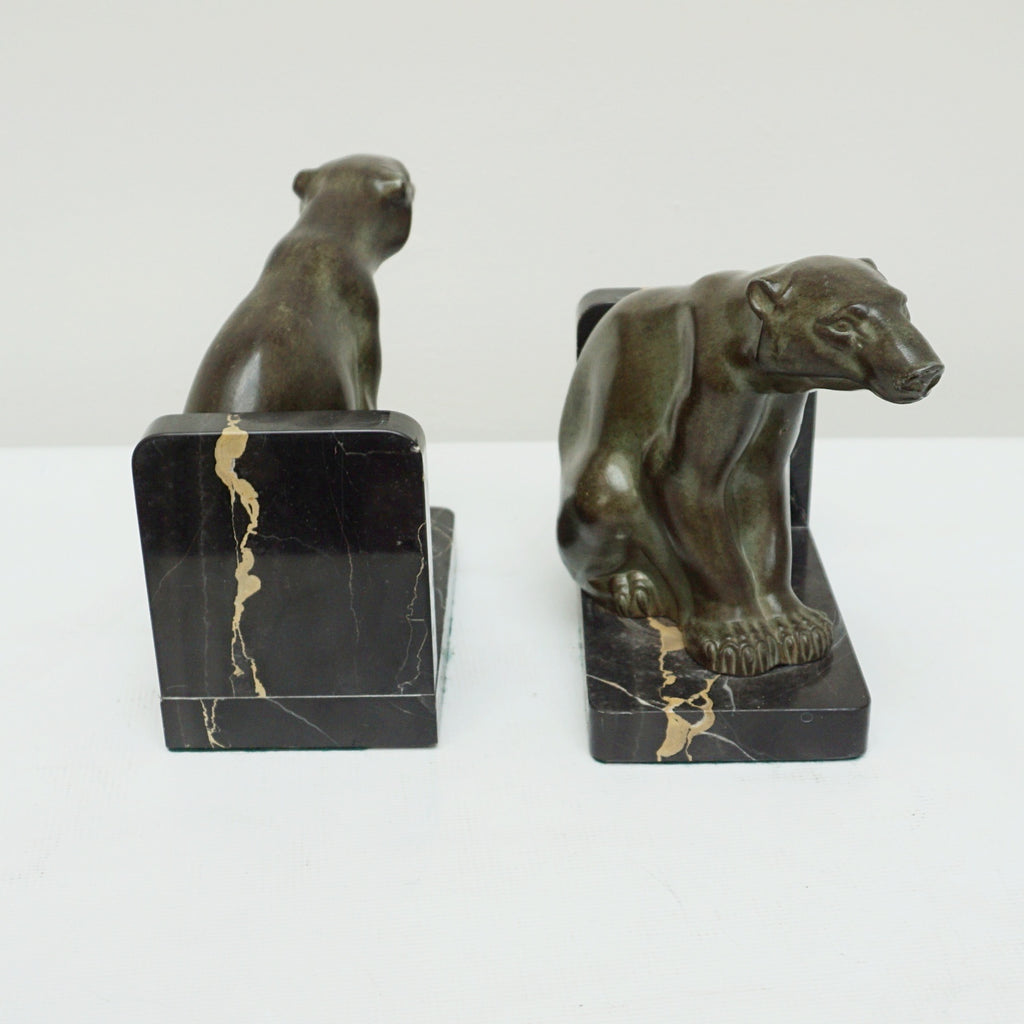Art Deco Bookends - Polar Bears - 1930's - French - Jeroen Markies Art Deco Furniture