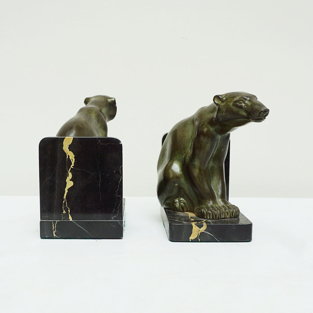 Art Deco Bookends - Polar Bears - 1930's - French - Jeroen Markies Art Deco Furniture