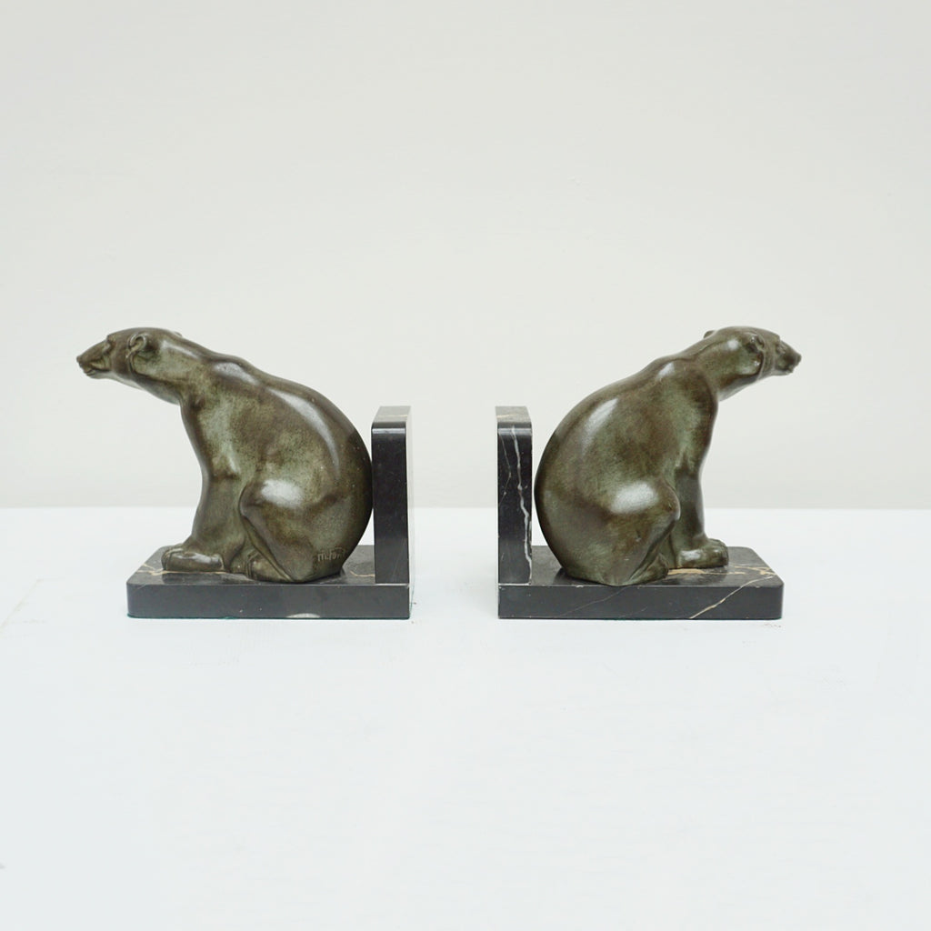 Art Deco Bookends - Polar Bears - 1930's - French - Jeroen Markies Art Deco Furniture