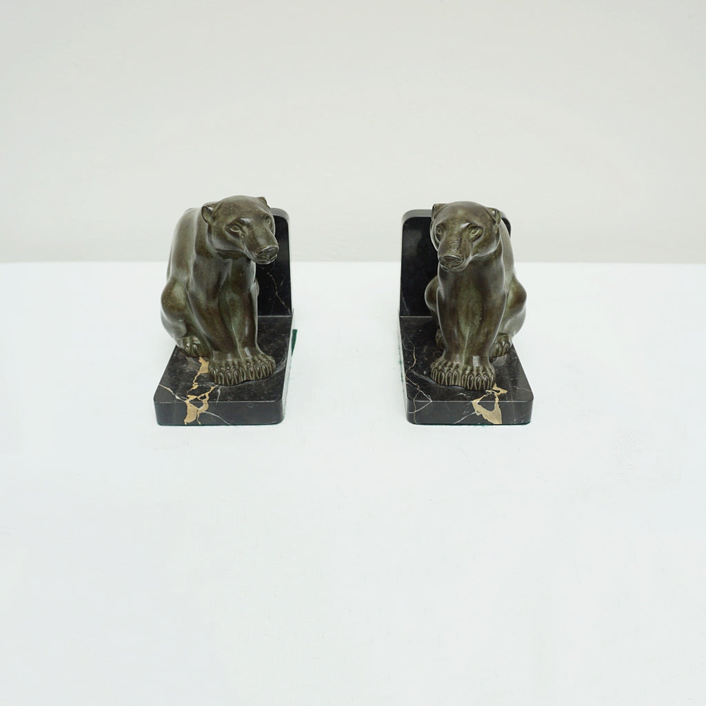 Art Deco Bookends - Polar Bears - 1930's - French - Jeroen Markies Art Deco Furniture