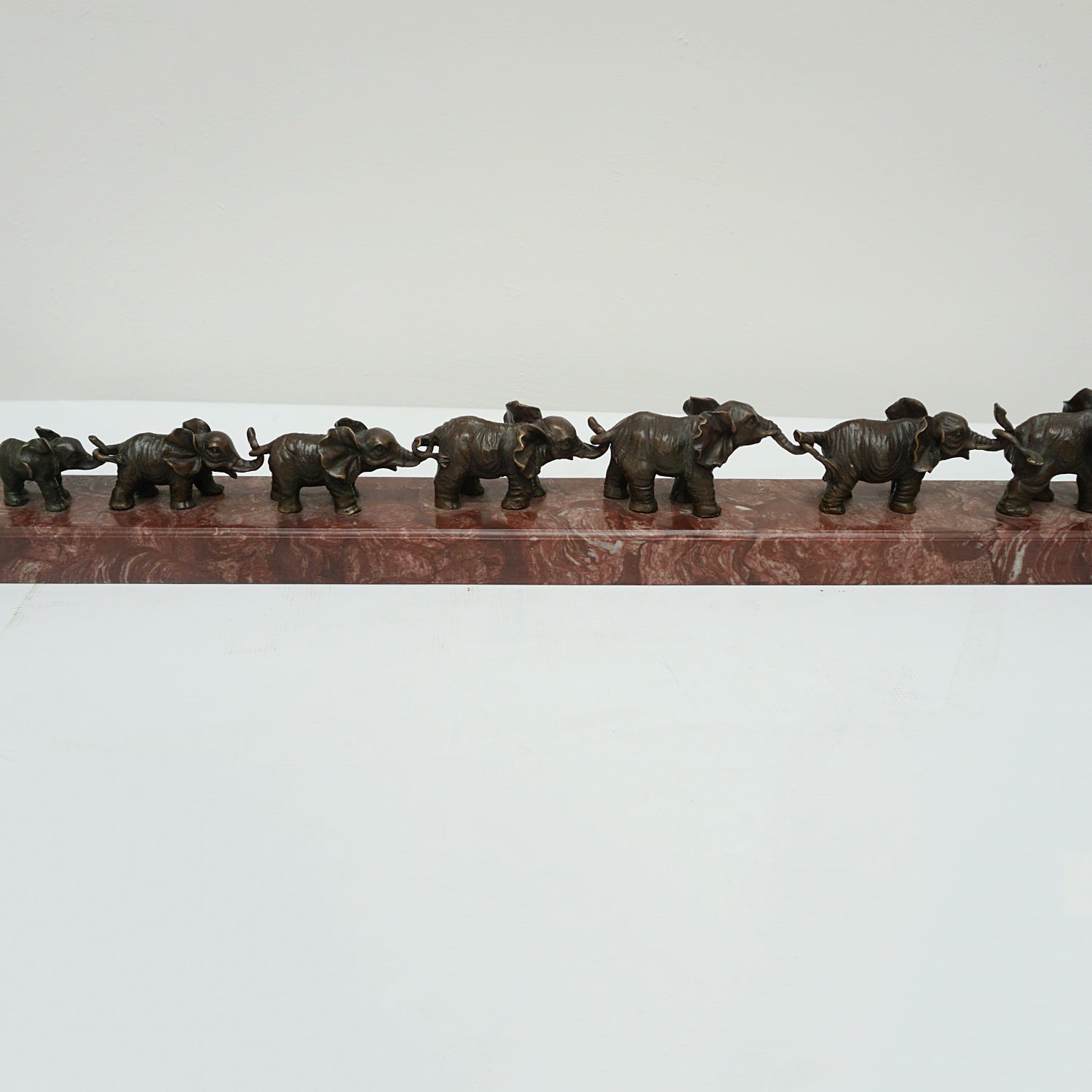 Contemporary Bronze Sculpture of a Herd of Elephants - Jeroen Markies Art Deco