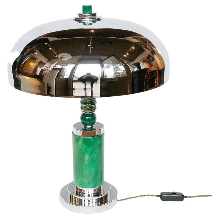 Art Deco Dome Lamp Bakelite and Chromed Metal - Jeroen Markies Art Deco