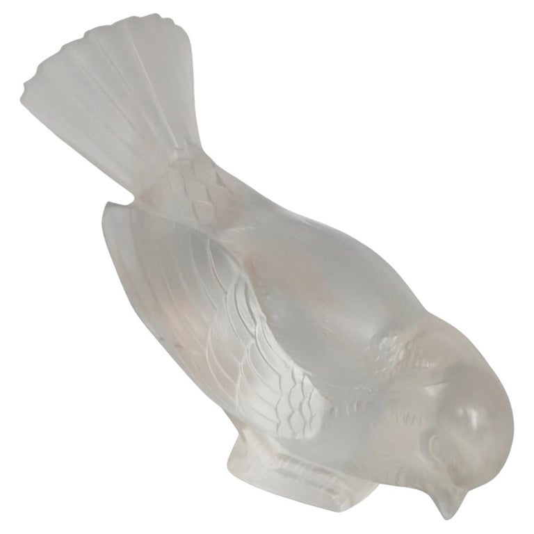 Art Deco Glass Paperweight 'Moineau Hardie' by René Lalique Glass - Jeroen Markies Art Deco