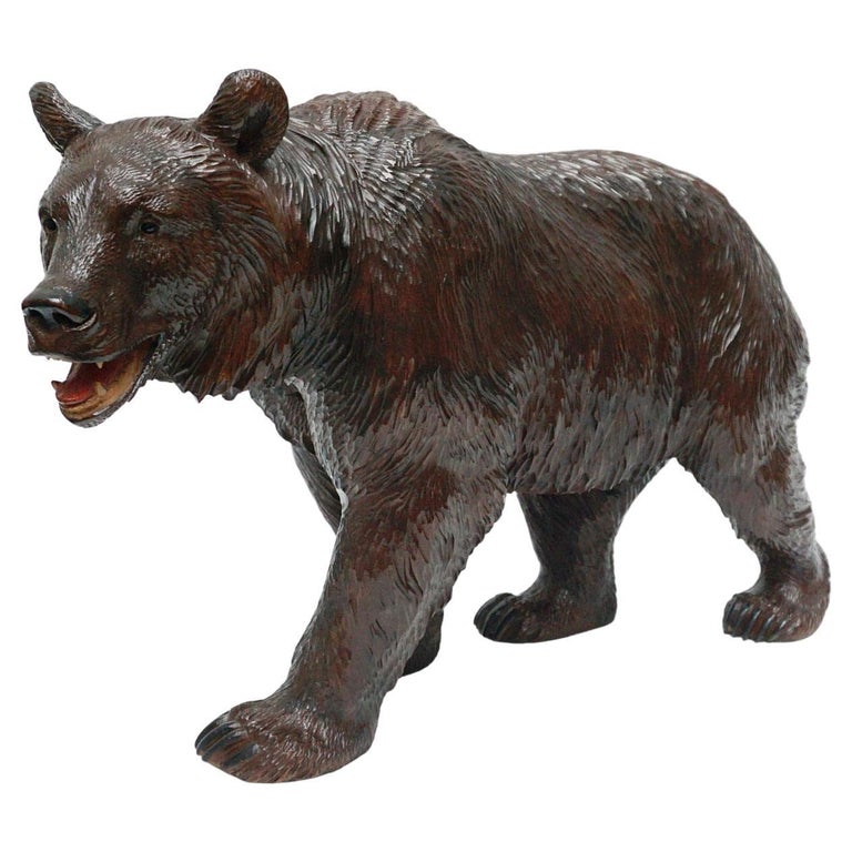 Swiss Black Forest Carved Bear Circa 1890 - Jeroen Markies Art Deco