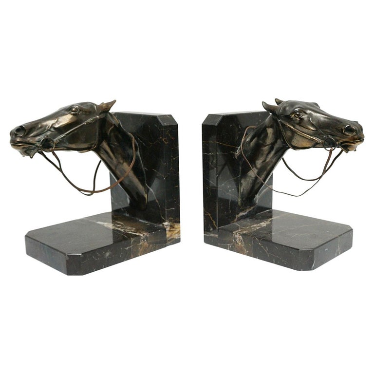 Pair of Art Deco Racehorse Bookends -Jeroen Markies Art Deco 