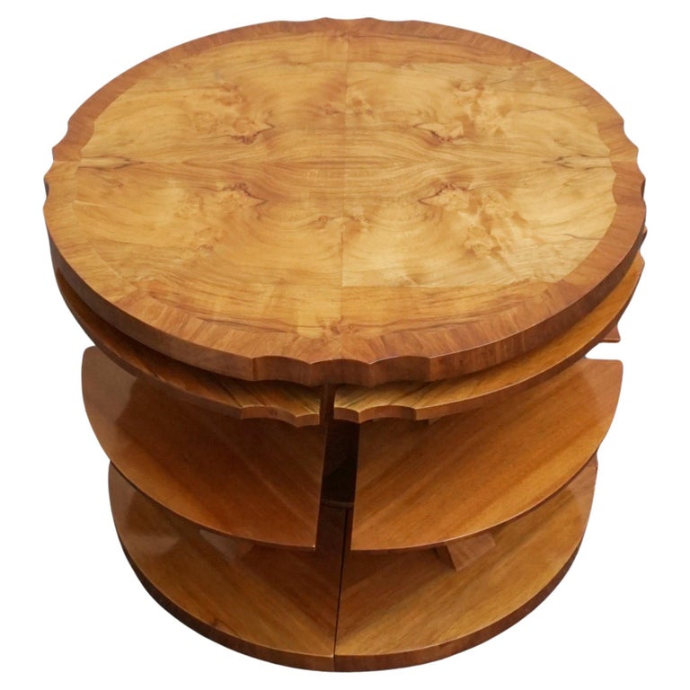 An Art Deco Nest of Tables Burr Walnut Vintage 1930's Furniture Harry & Lou Epstein - Jeroen Markies Art Deco