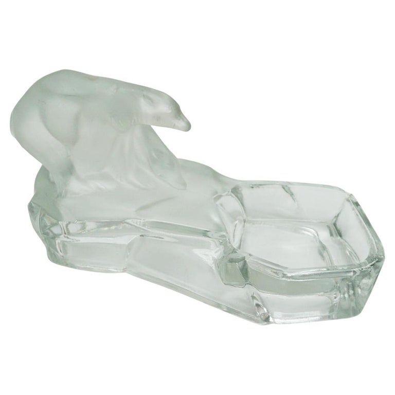 1930's Vintage Czech Glass Polar Bear Astray Art Deco Original - Jeroen Markies Art Deco