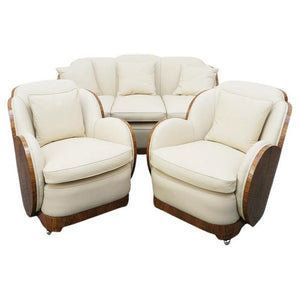 Art Deco Three Piece Cloud Suite